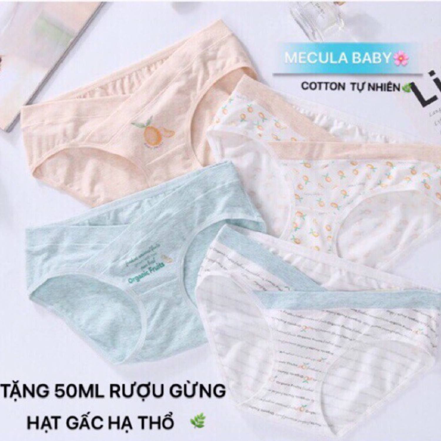 Combo 4 quần lót bầu cotton cao cấp ( hàng hiệu EnjoyPreg )