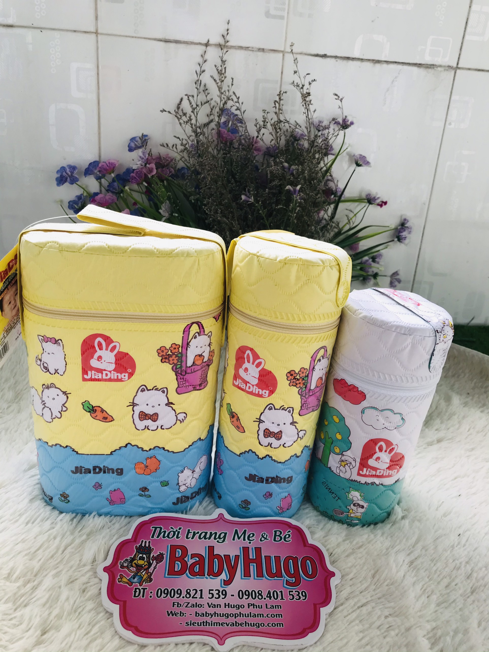 BÌNH Ủ SỮA CHO BÌNH CỔ HẸP  ĐƠN/ĐÔI JIADING (giao hoạ tiết ngẫu nhiên)