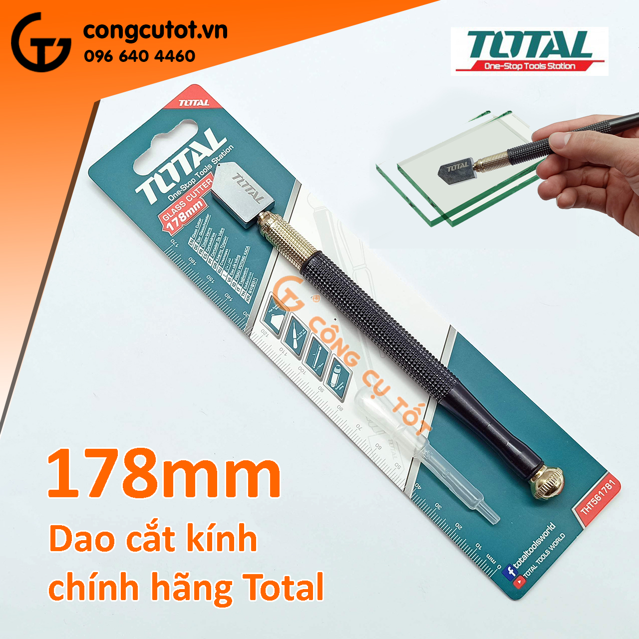 Dao cắt kính Total THT561781