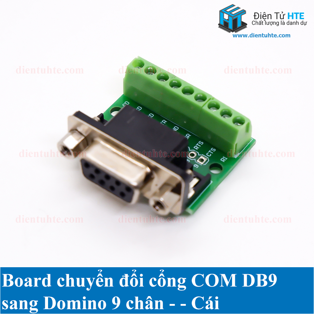 Board chuyển đổi cổng COM DB9 sang Domino 9 chân - DB9 Cổng Cái