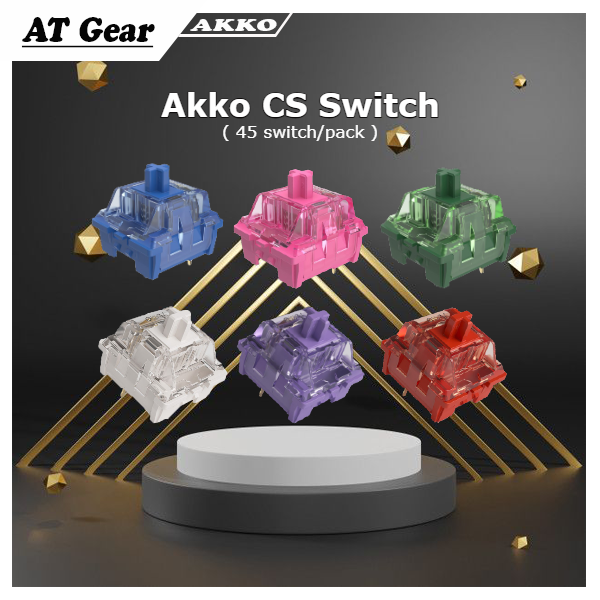 Bộ AKKO CS switch - 45 switch/pack - Ros Red / Matcha Green / Ocean Blue / Radiant Red / Vintage White / Lavender Purple