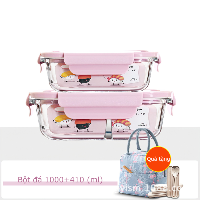 Crystal lunch box set, office lunch box with chopstick-thermal bag gift