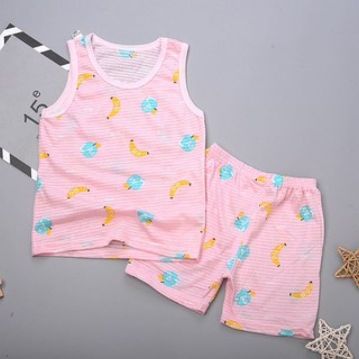 Bộ ba lỗ sát nách sợi tre cho bé - Size 73