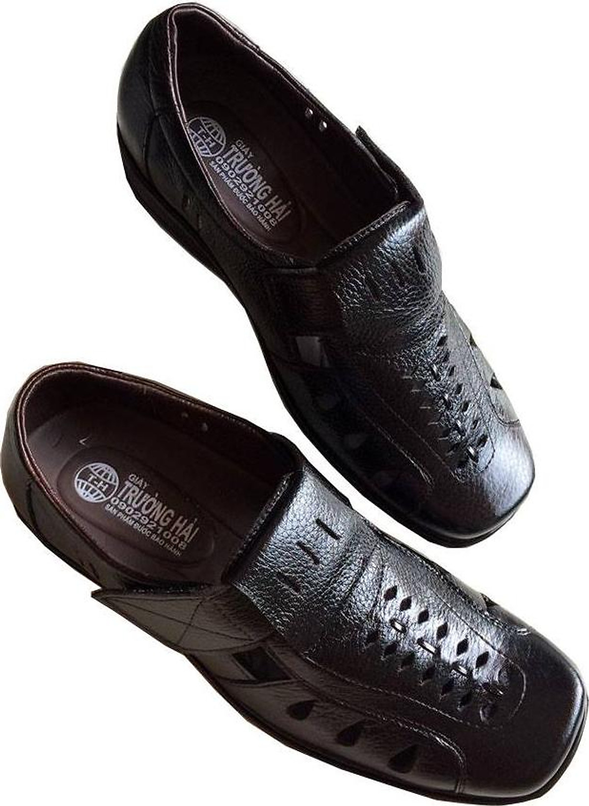 Giày Rọ Nam Da Bò Cao Cấp Đen Gm033