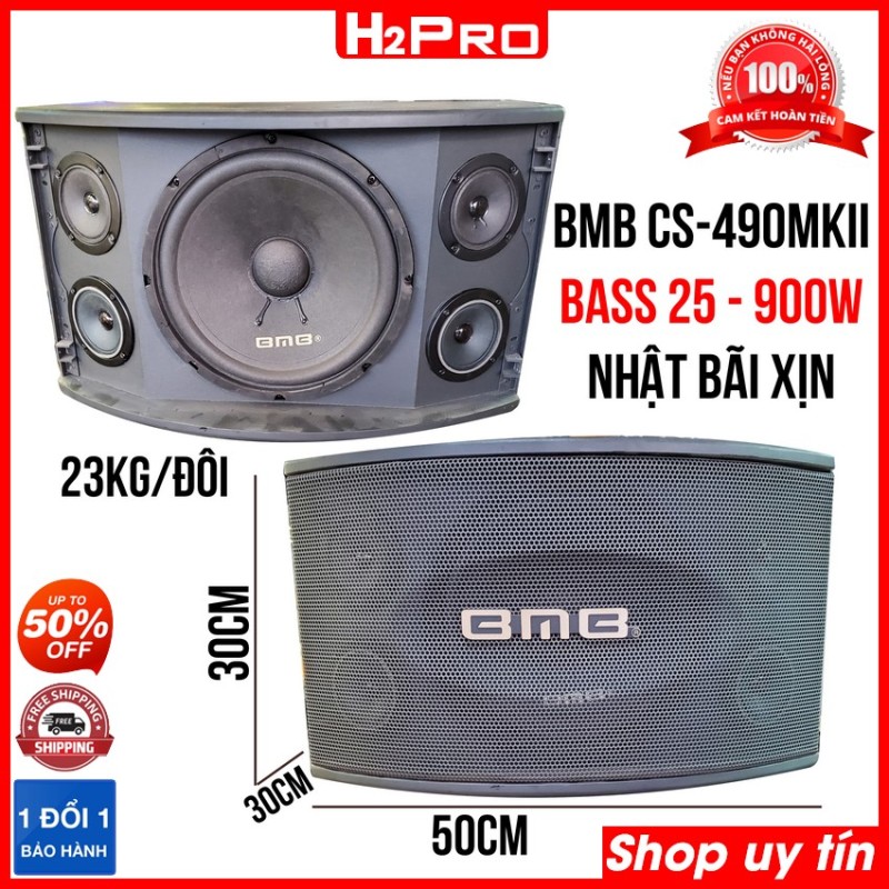 Đôi loa karaoke BMB CS-490MKII bass 25-900W-4 treble, 2 loa bmb Nhật bãi xịn bass khỏe, tiếng sáng