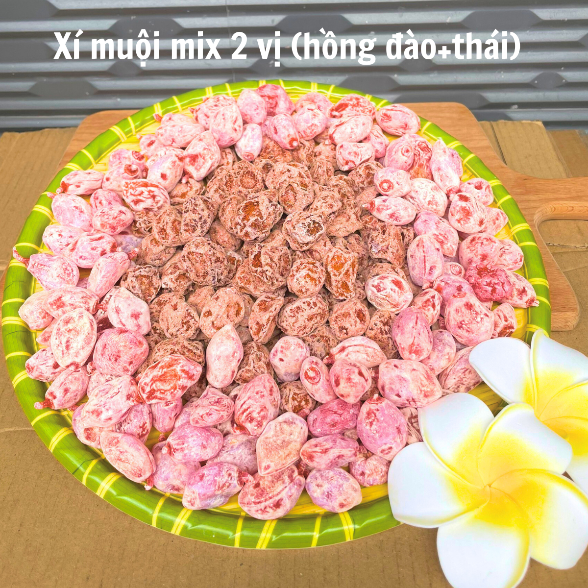 Ô mai đào hồng mix xí muội mặn (có video) {Khối lượng tịnh, không tính bao bì}