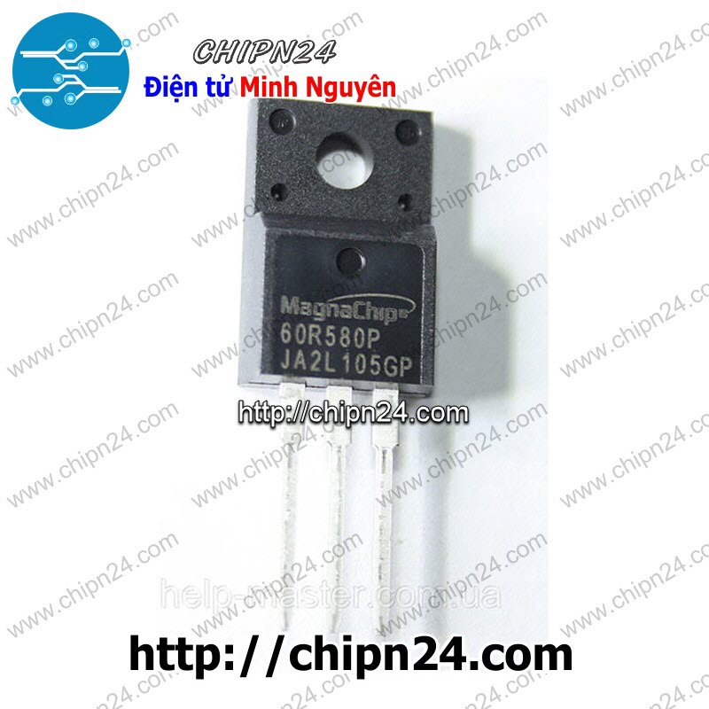 Mosfet 60r580p to-220f 8a 600v kênh n
