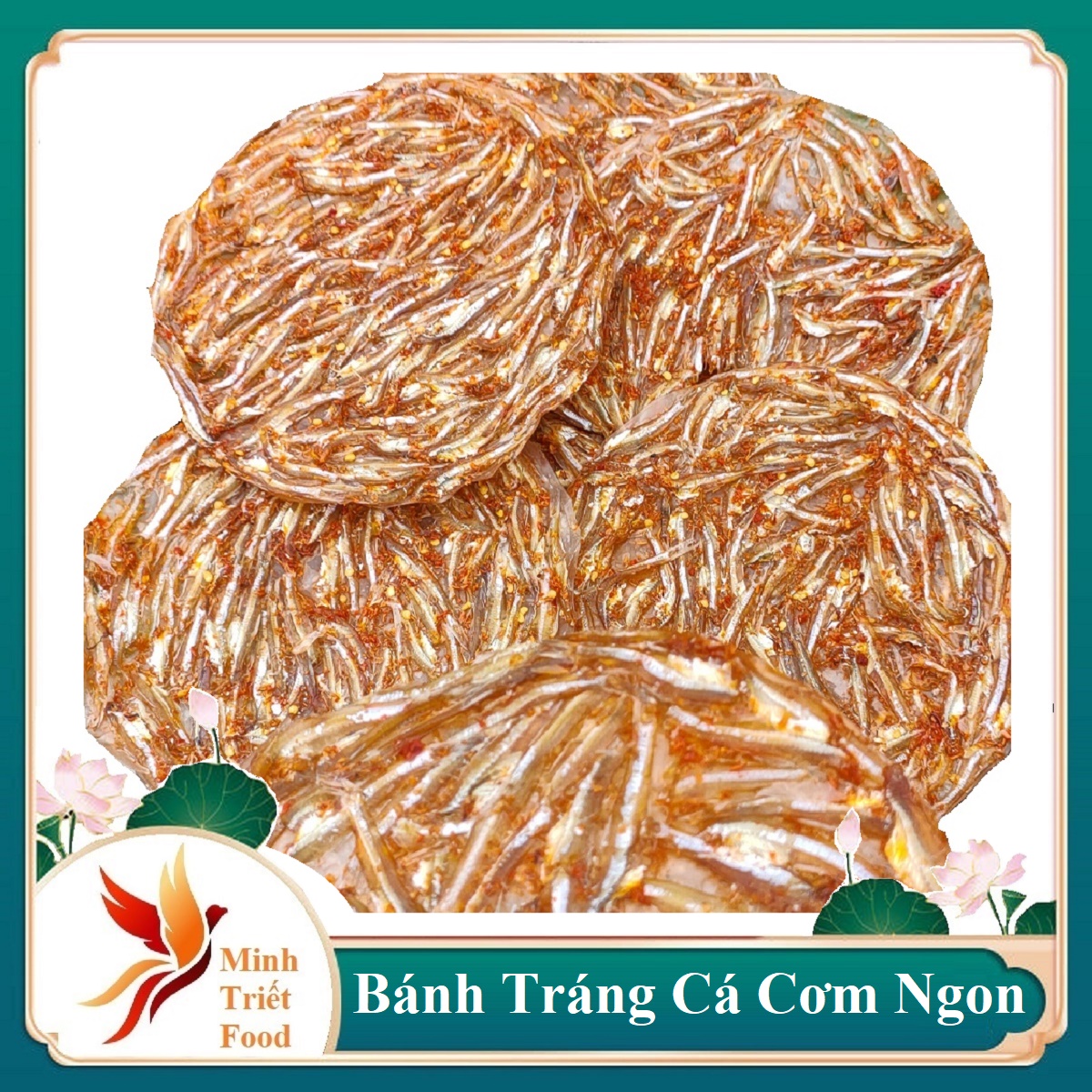 Bánh tráng cá cơm Cà Mau  loại tẩm gia vị vừa ăn, giao hàng toàn quốc- MINH TRIẾT ĐẶC SẢN