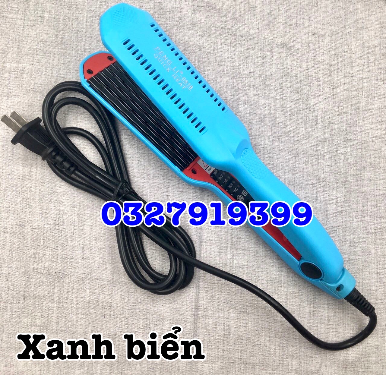 Máy Bấm Tóc Dập Xù Cao Cấp 6618 Chức Năng Duỗi Phồng Uốn Xoăn Nhanh Hiệu Quả Bề Mặt Ceremic Chống Dính An Toàn Tiết Kiệm Thời Gian Và Điện Máu Đen 26.5cm Gọn Nhẹ Dễ Thao Tác