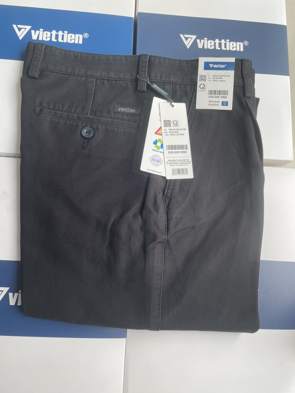 Quần kaki nam có pli Việt Tiến [6R6351]