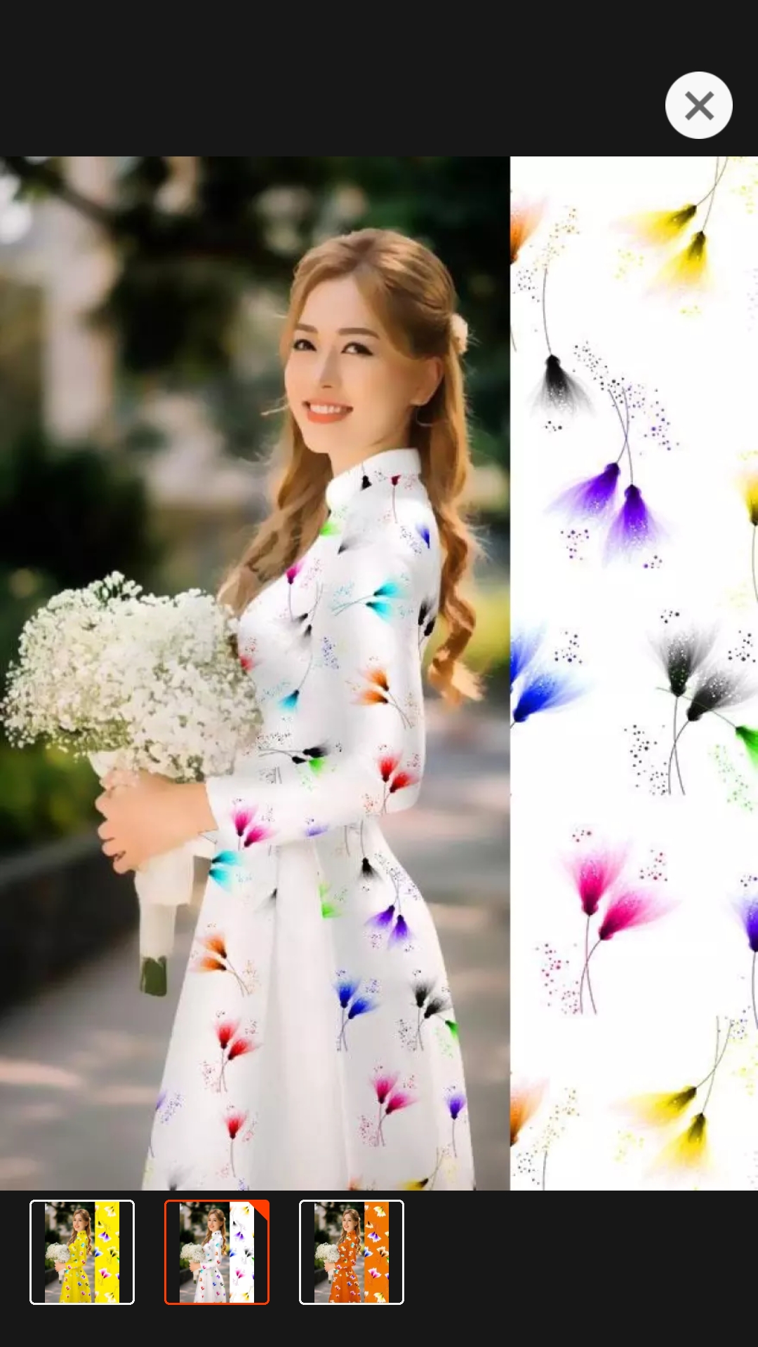 Sale 2 mẫu áo dài lua tơ nhật co giãn 7d chỉ 149 k ,1 áo may sẵn