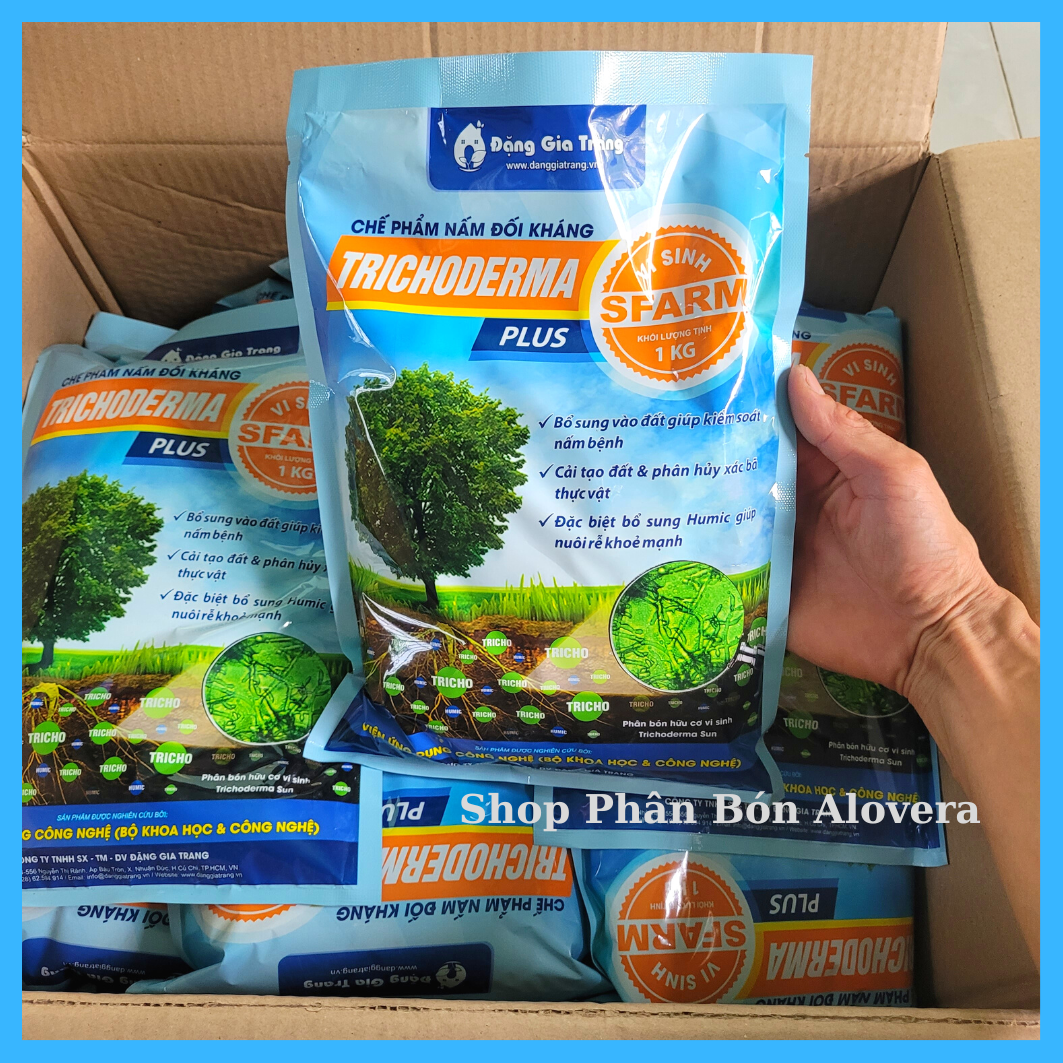 Chế Phẩm Vi Sinh TRICHODERMA Plus Cao Cấp Chuyên Ủ Phân Hữu Cơ Cho Mọi Cây Trồng Và Rau Sạch (Gói 1Kg)
