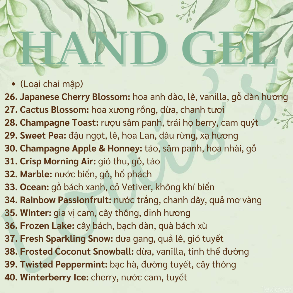 [ HandGel ] - Link 3 - Nước rửa tay khô 29ml Bath & Body Works Mỹ (được chọn mùi)