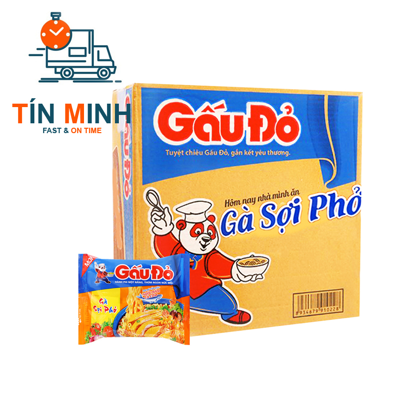 Mì gấu đỏ sợi phở thùng 30 gói 63g - Cty TM