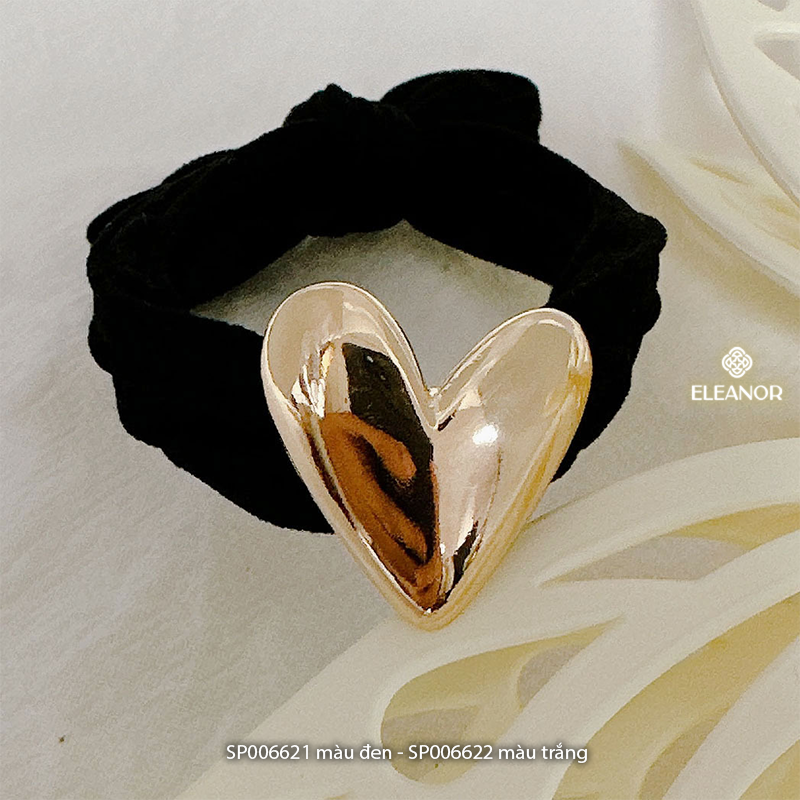 Dây buộc tóc nữ Eleanor Accessories dây cột tóc hình trái tim phụ kiện tóc 6621