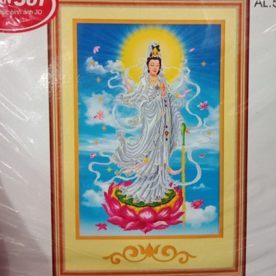 [HCM]Tranh thêu Quan Âm Đứng ms 53418