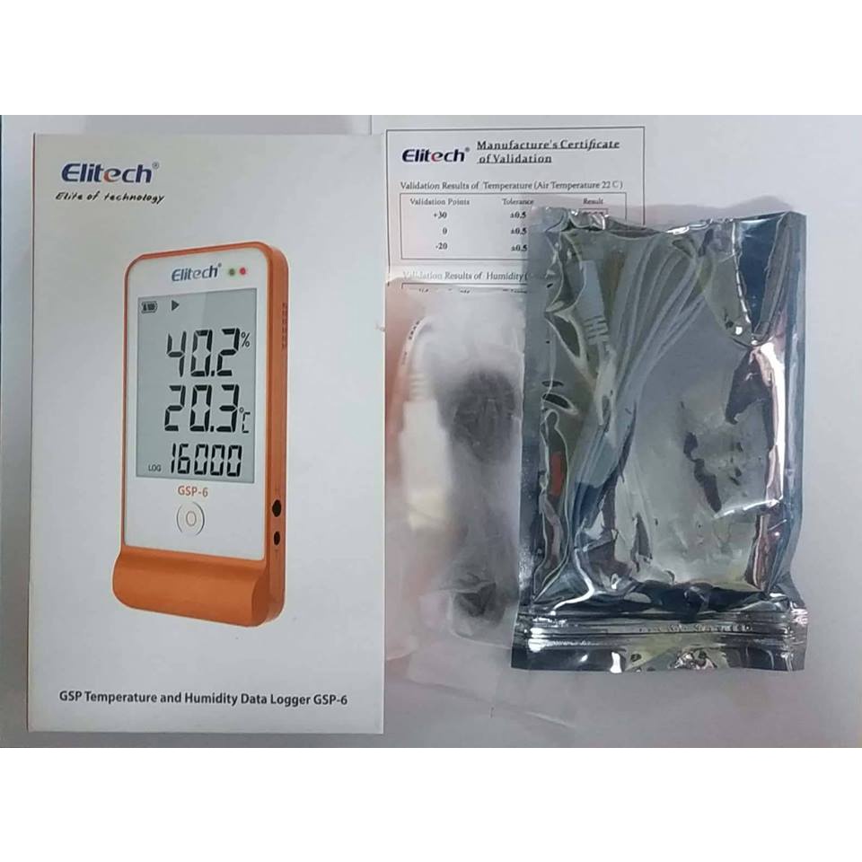 Nhiệt ẩm kế tự ghi Elitech GSP-6 (hiệu chuẩn lấy ngay)