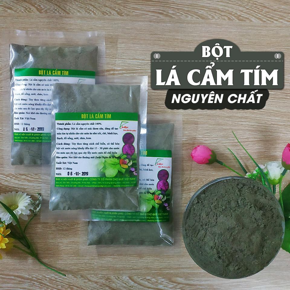 Bột Màu Tự Nhiên Nấu Xôi Màu Tím (Bột Lá Cẩm Tím)