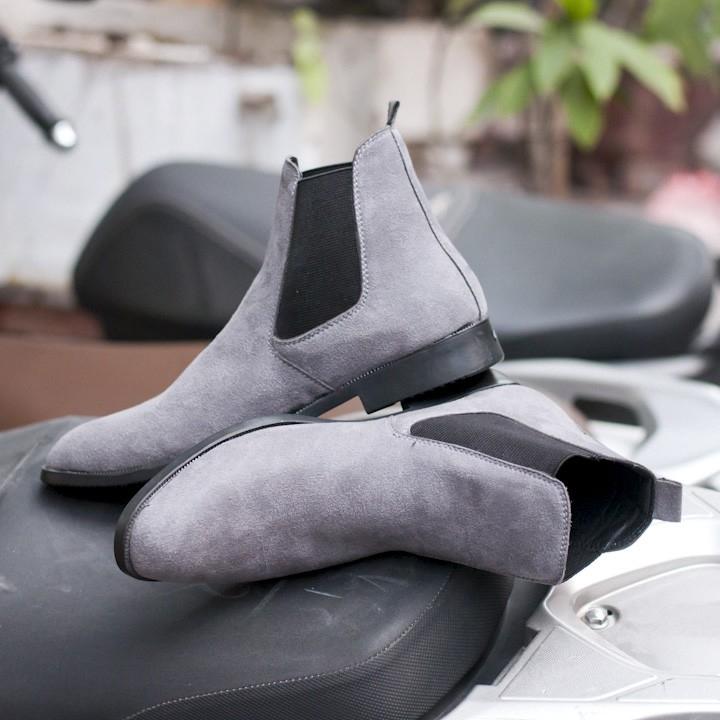 Boot nam chelsea boot nỉ  thời trang trẻ trung