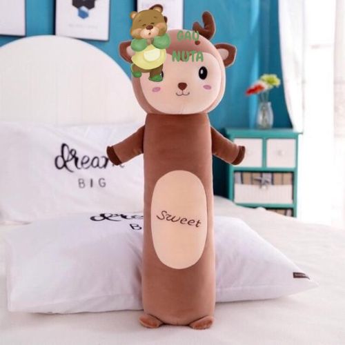 Gối ôm gấu bông hình thú cho bé - gấu bông tuần lộc giáng sinh cho bé