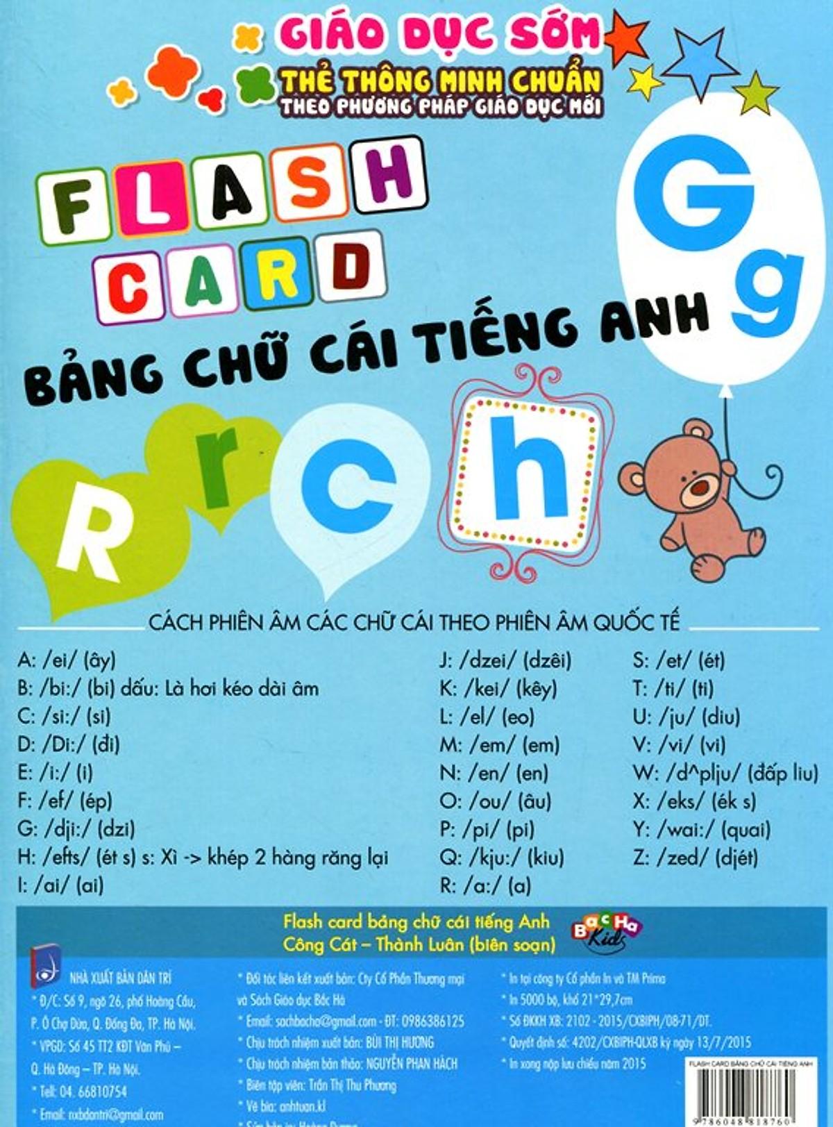 Flashcard Bảng Chữ Cái Tiếng Anh (Bắc Hà)