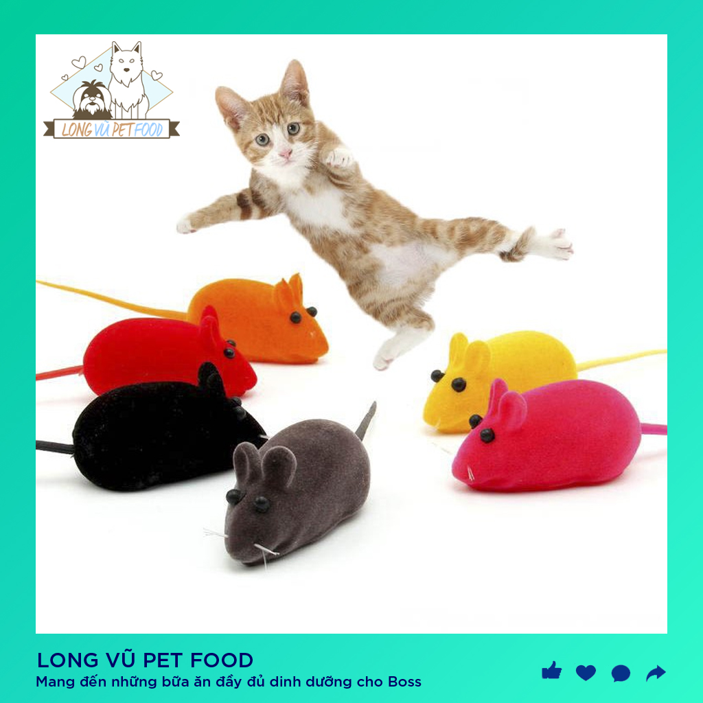Chuột nhung đồ chơi cho mèo, đồ chơi cho chó, đồ chơi cho mèo, đồ thú cưng - Long Vũ Pet Food