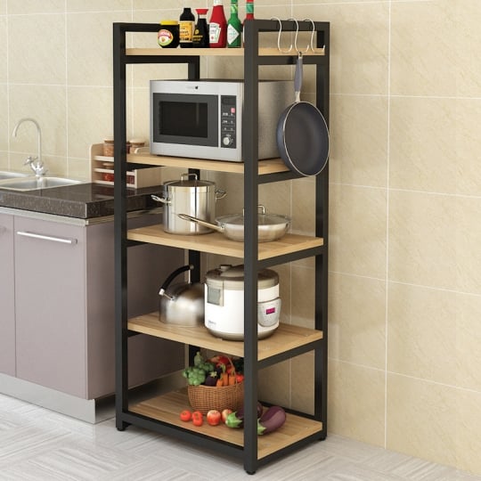 KỆ GỖ KHUNG SẮT 4 TẦNG
