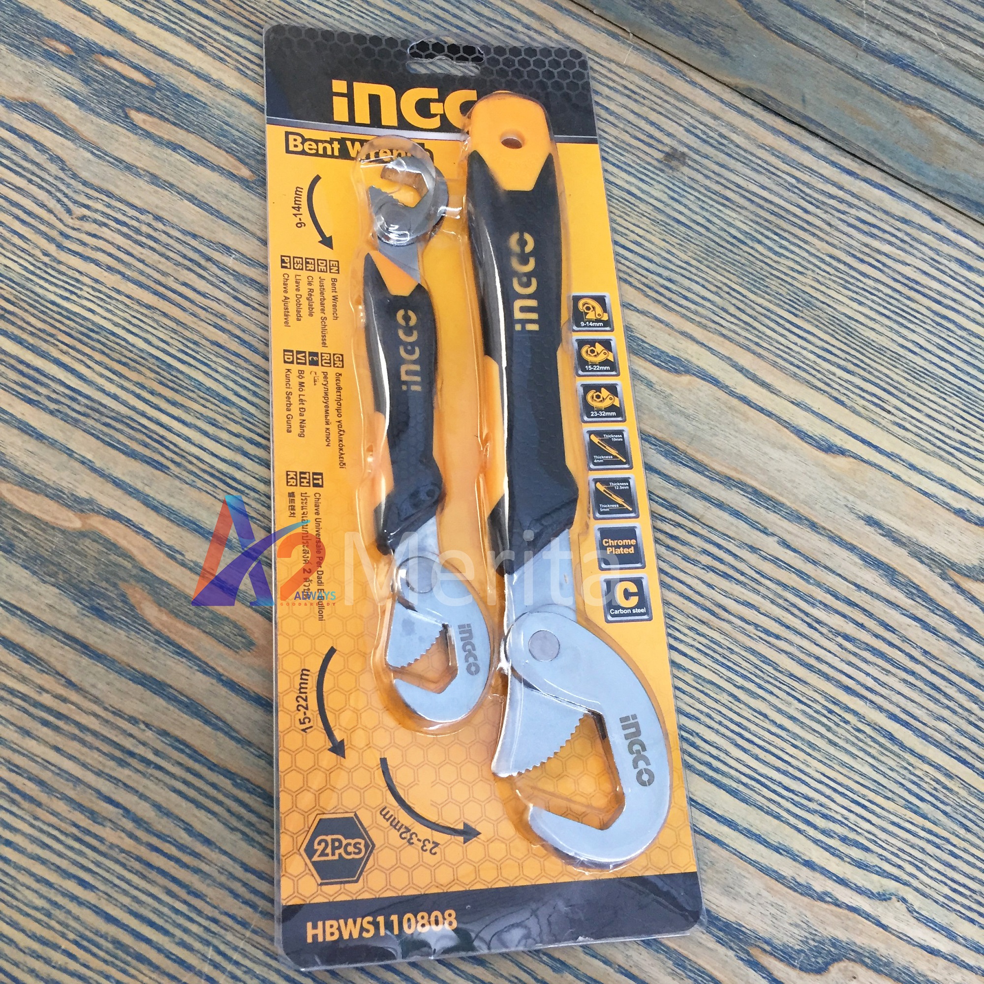 Bộ 2 cây mỏ lết đa năng Ingco HBWS110808