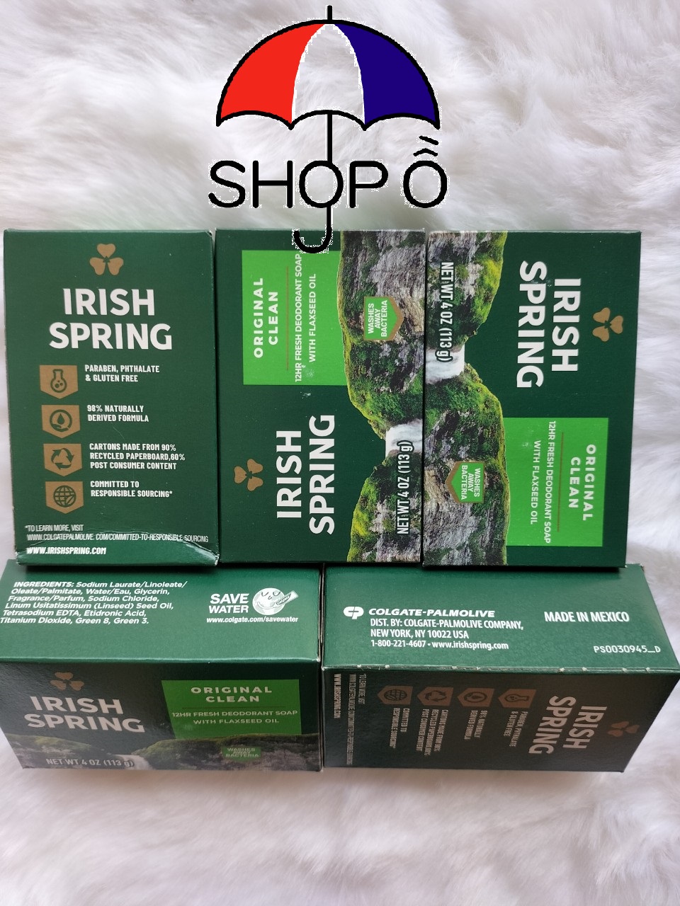 [HCM]Combo 10 cục xà bông cục Irish Spring 113gram cực thơm