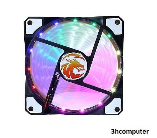Bảng giá Fan led /Fan case/Quạt tản nhiệt 12 cm 15 bóng led 7 màu gắn trực tiếp nguồn Phong Vũ