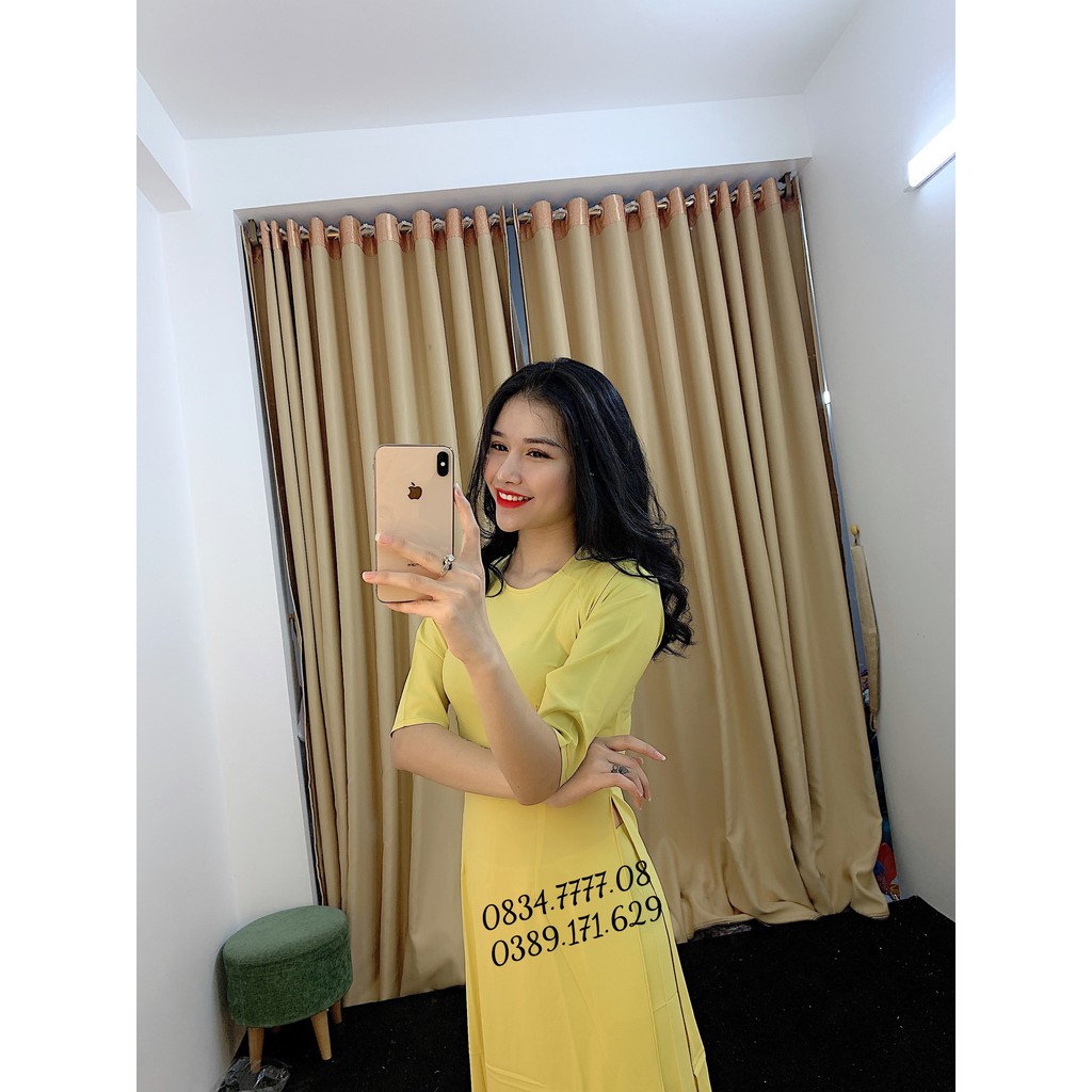 Áo Dài Trơn Lụa Nhật  - Màu Siêu Xinh