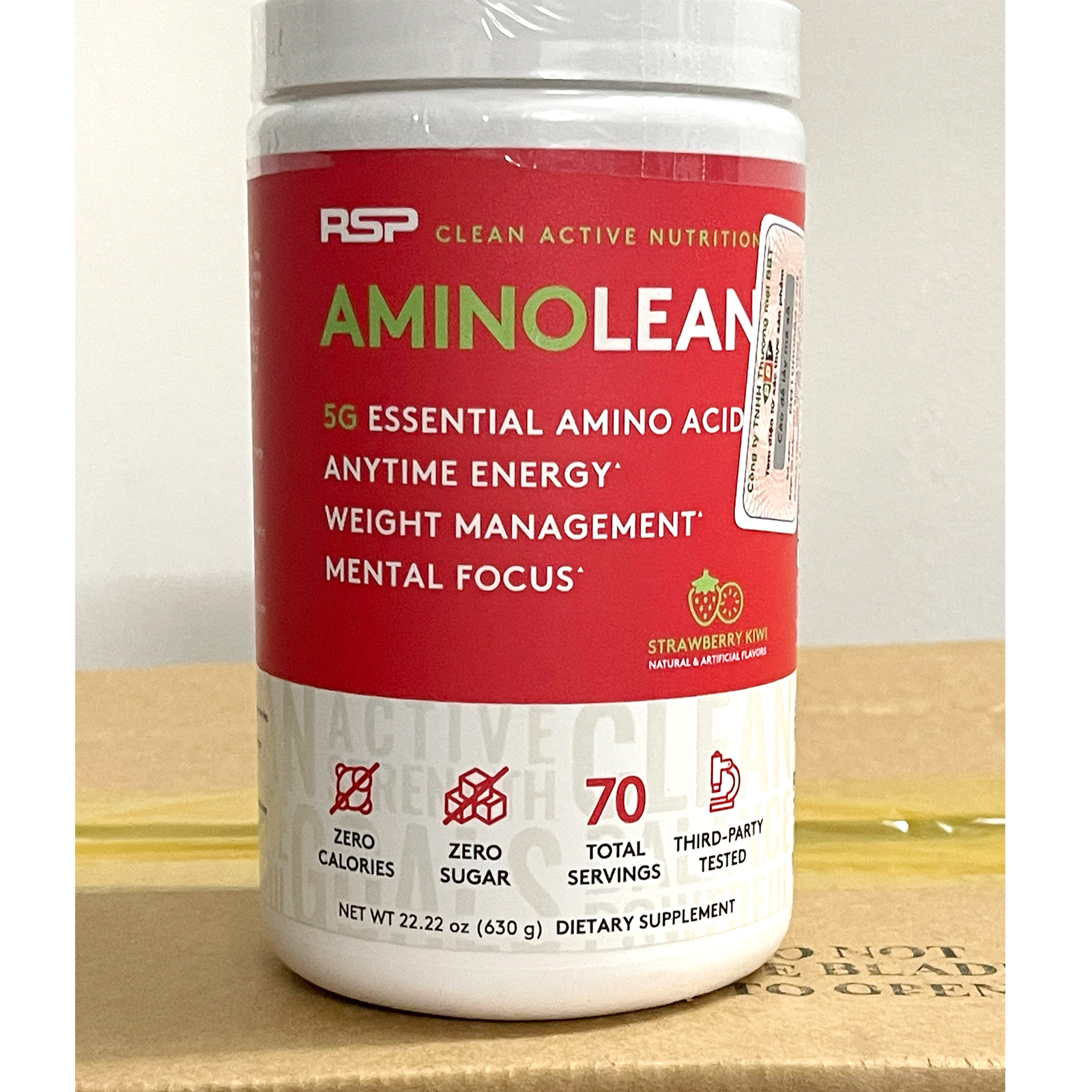 BCAA Amino lean của RSP hỗ trợ tăng sức bền, sức mạnh và phục hồi, phát triển cơ bắp trong tập luyện