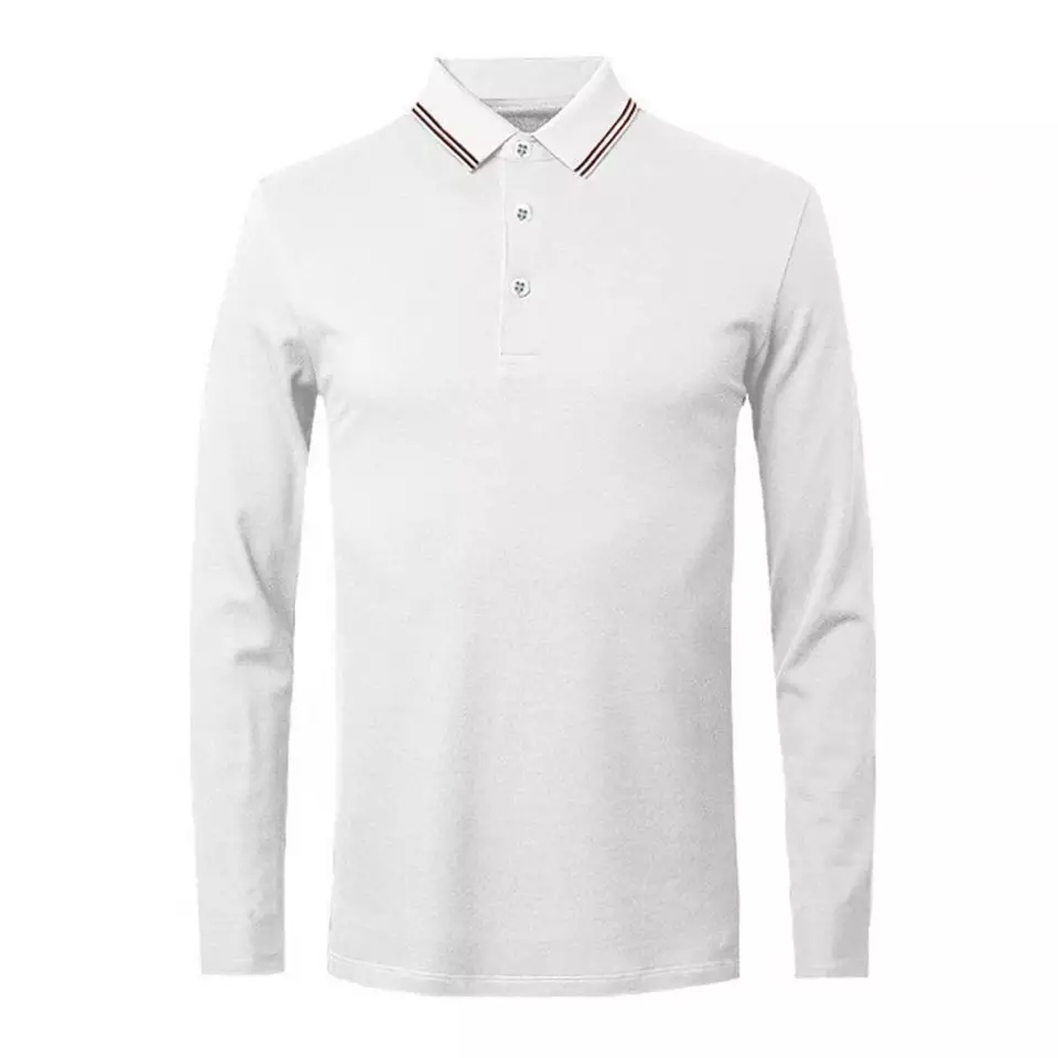 Áo thun dài tay nam cổ bẻ chất cotton, co giãn thoáng mát kèm video DTCB02