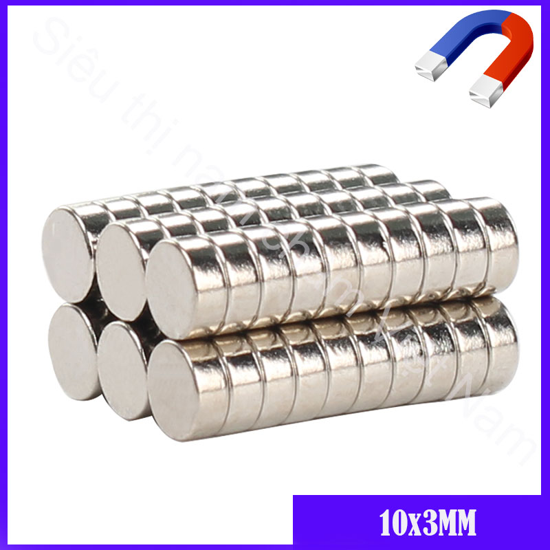 Nam châm 10x3mm set 10v nam châm đất hiếm siêu mạnh.