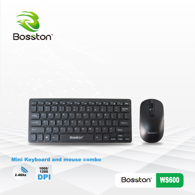 COMBO PHÍM CHUỘT KHÔNG DÂY MINI BOSSTON WS600