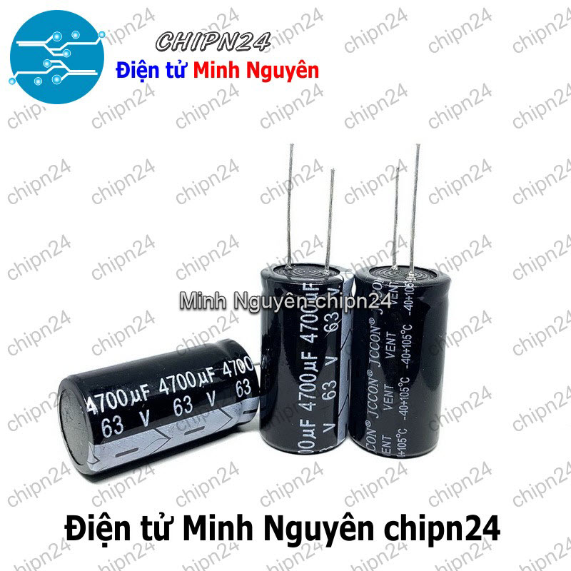 [1 con] (J4) Tụ hóa 4,700uF 63V Đen (22x40mm) (4700uF 63V) - HH005755