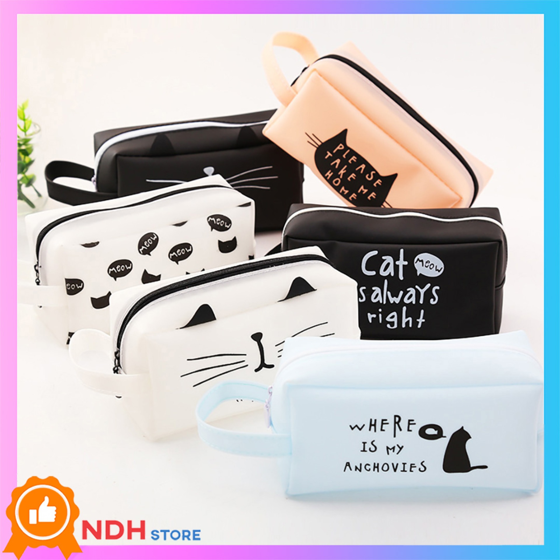 HỘP BÚT HỌC SINH HÌNH MÈO MEOW NHIỀU MÀU_Hộp bút, Túi đưng bút, Bóp đựng bút, Ví đưng bút, Hộp đựng bút, Hộp viết, Hộp đựng viết, hộp bút dễ thương