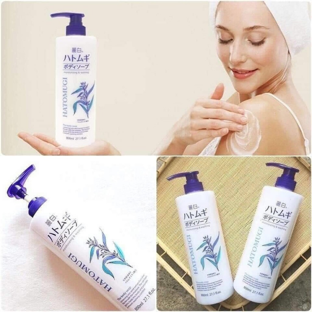 Sữa Tắm Sáng Da Reihaku Hatomugi 800Ml