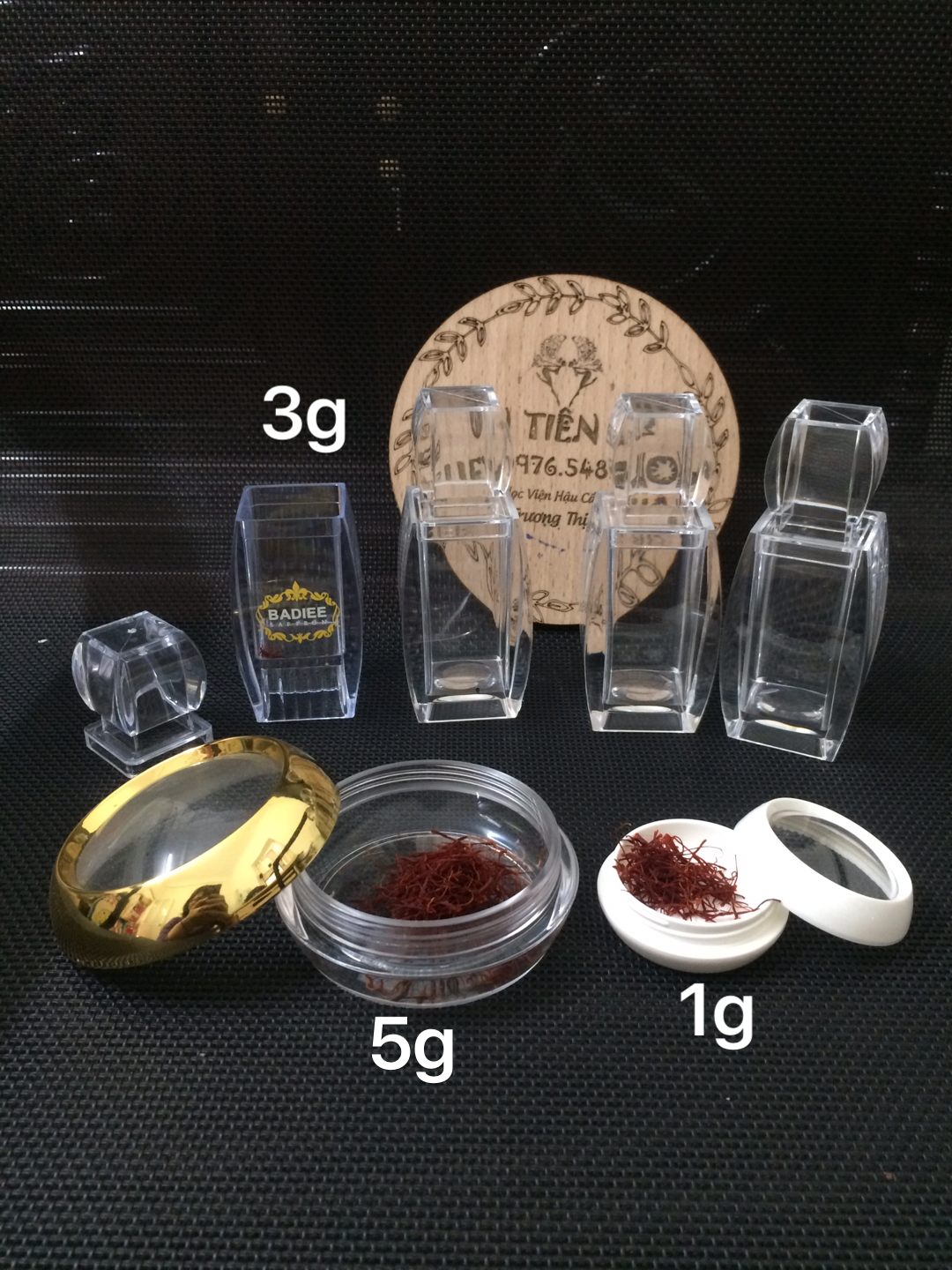 Lọ vuông đựng Saffron 3g