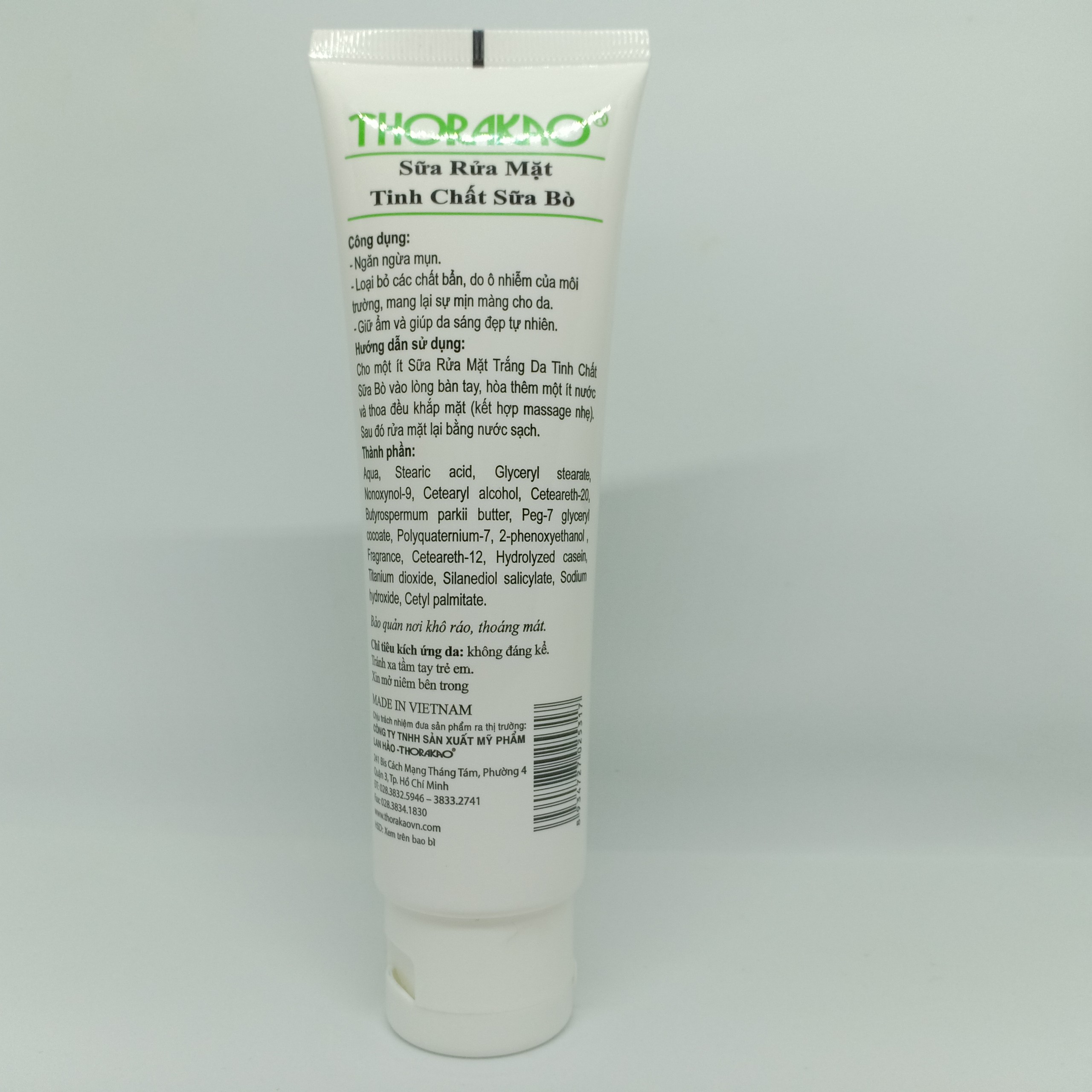 Sữa Rửa Mặt Tinh Chất Sữa Bò THORAKAO Trắng (120g)
