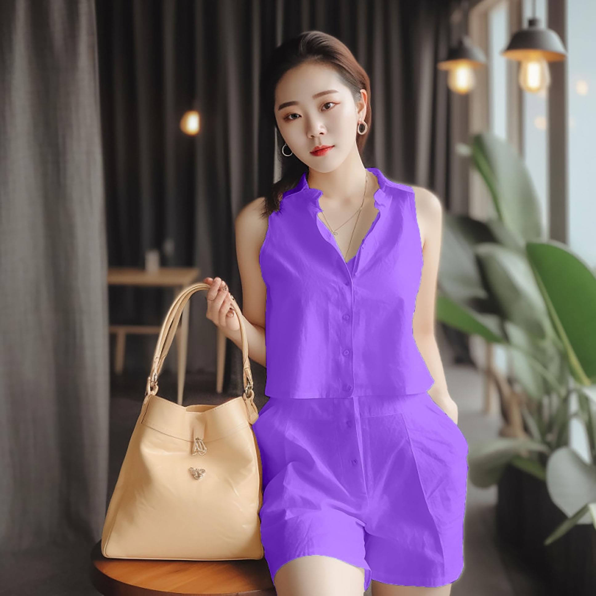 [Nhập LAZFASHION32 - giảm 60K] Bộ Đũi Hàn Tay Cộc sv88