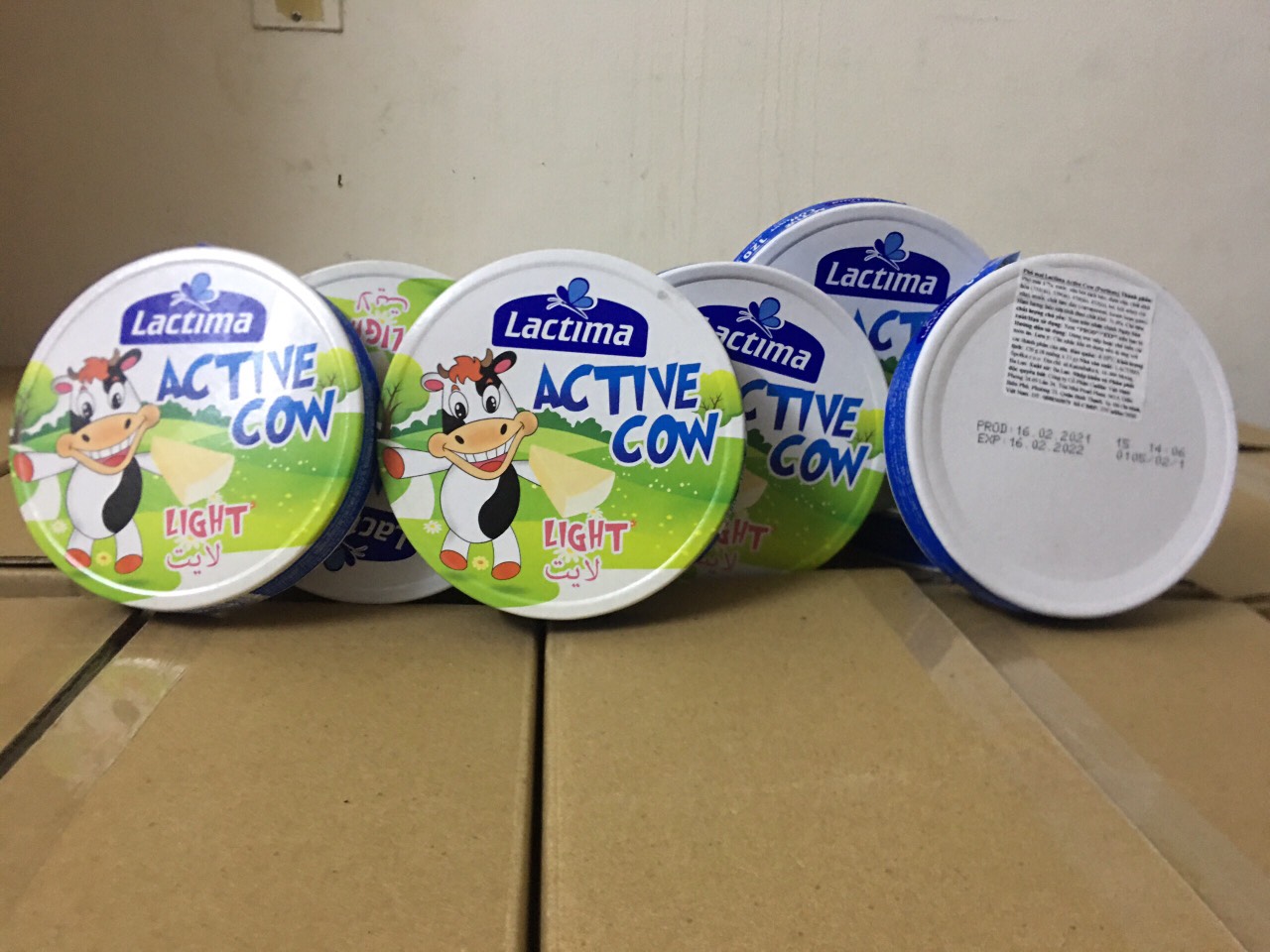 Phô Mai Vị Sữa Lactima Active Cow Hộp 120g (8 Miếng)