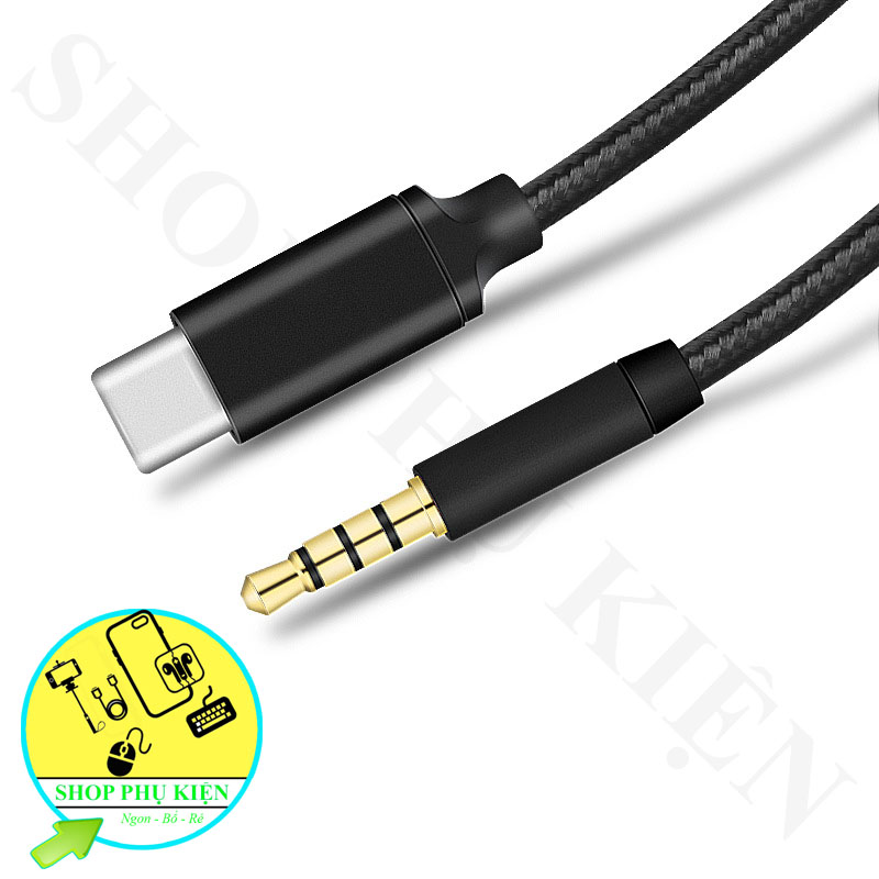 Jack Chuyển Đổi Type-C Sang Stereo 3.5 Dài 1 Mét