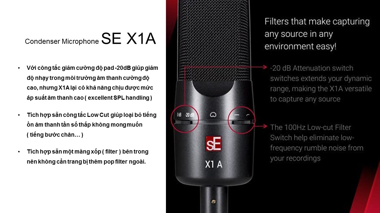 Micro thu âm condenser microphone SE X1A