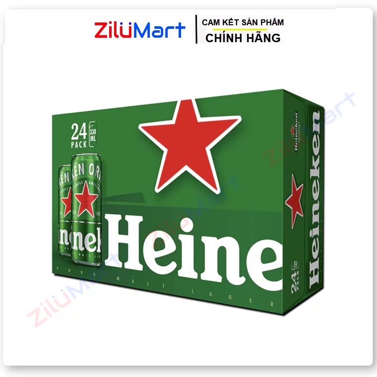 Bia Heineken (thùng 24 lon) loại 330ml