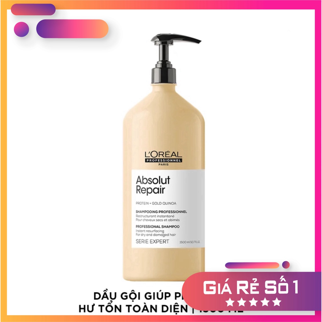 Chính hãng Dầu Gội Loreal Absolute Repair Lipidium 1500ml