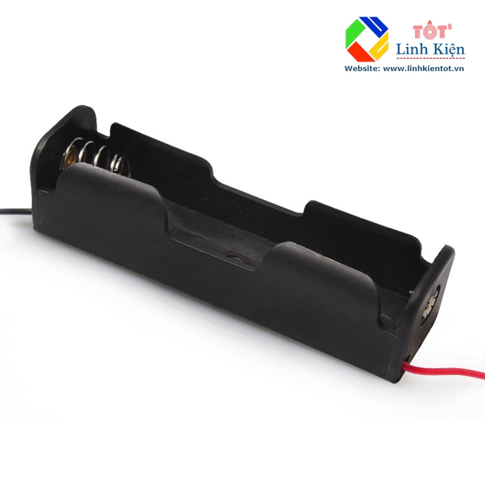 [Đế 1 cell 18650] Hộp 1 pin 18650 3.7V đã hàn dây