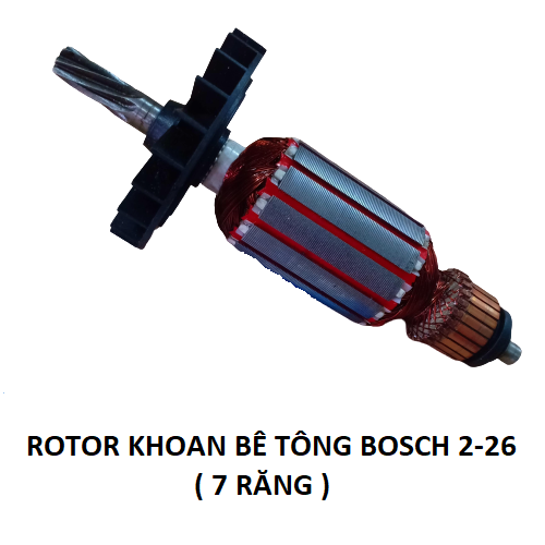 Rotor máy khoan bê tông 2-26 , 7 răng
