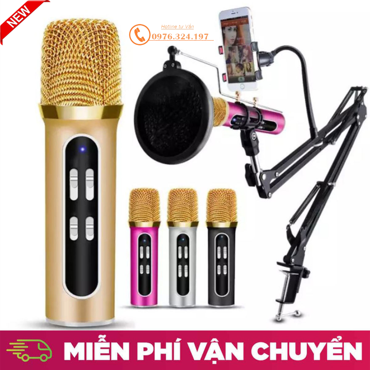 Mic Thu Âm Micro livestream C11 Micro livestream giá rẻ - Mua ngay Micro C11 Thu Âm Hát Karaoke Livestream trên điện thoại 3 in 1 - Bộ micro thu âm karaoke livestream cực đỉnh C11 cho bạn trẻ