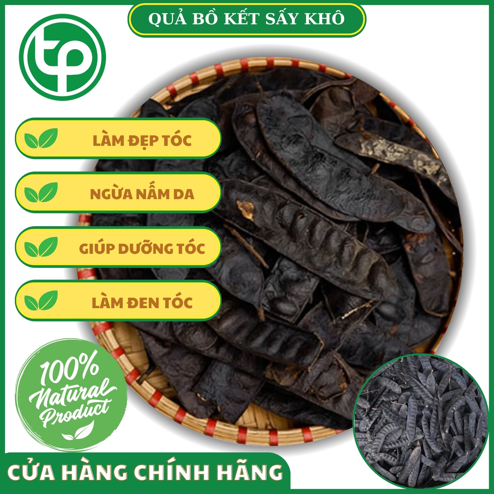 Bồ kết khô 1kg - Thảo Dược Tấn Phát